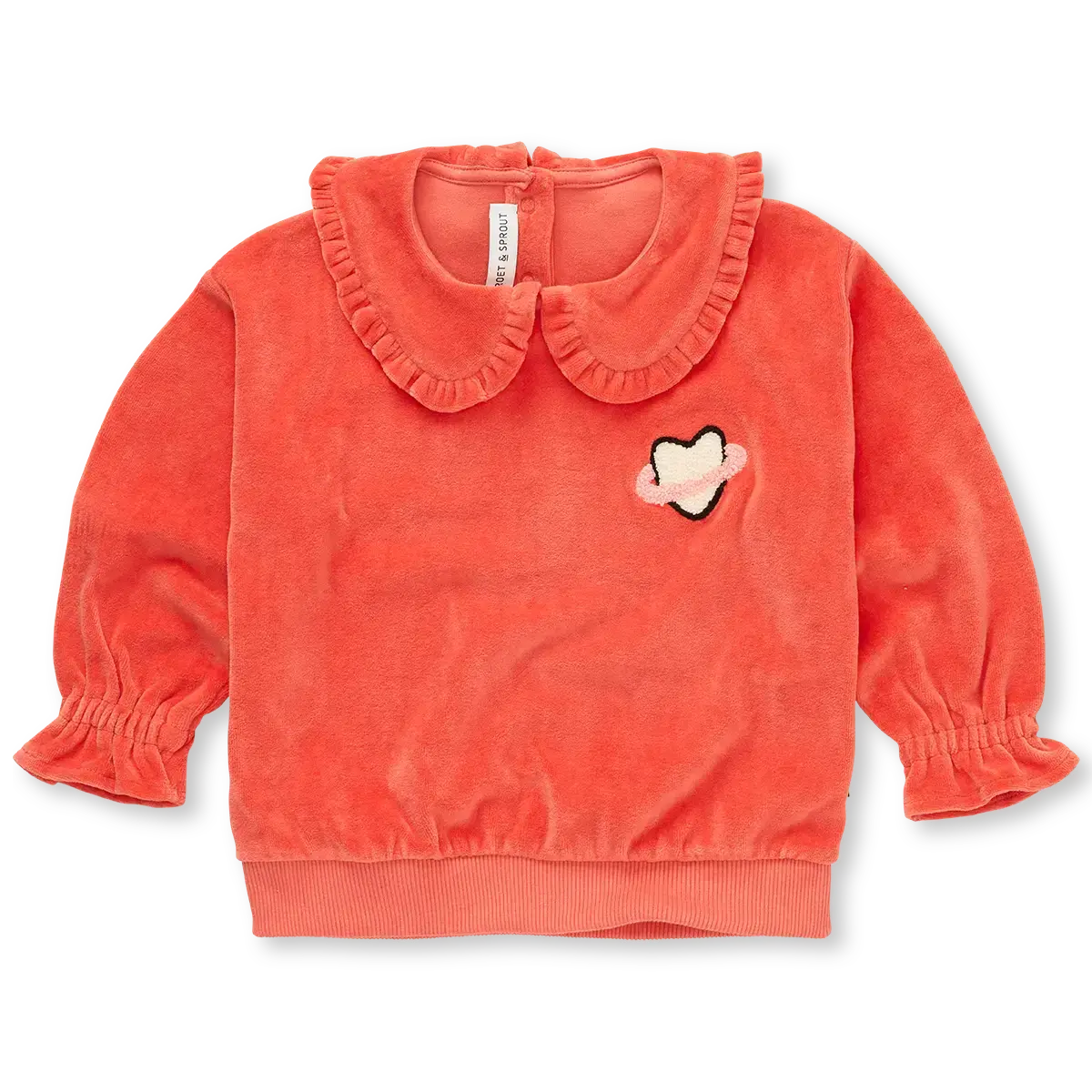 Sweatshirt velvet ruffle collar W25-1917 Grenadine