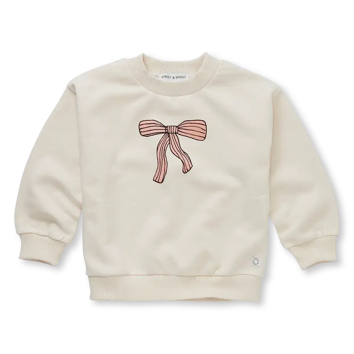 Sweatshirt bow  W25-1925 Ivory