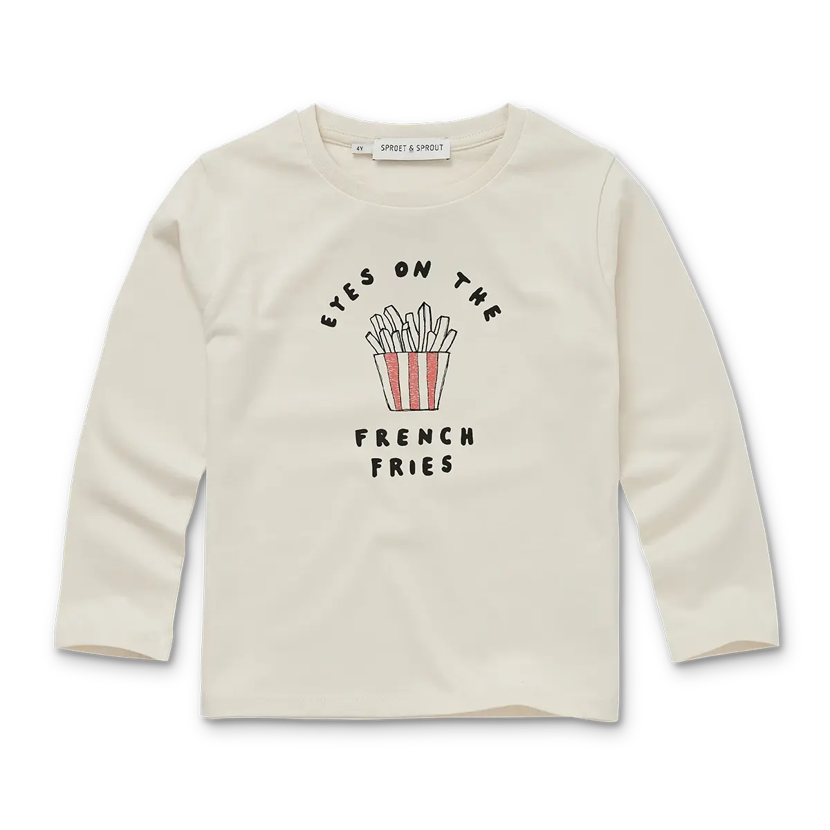 T-shirt french fries  W25-1901 Ivory