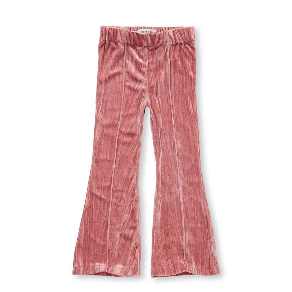 Velvet flare pants  W25-2016 Lavender