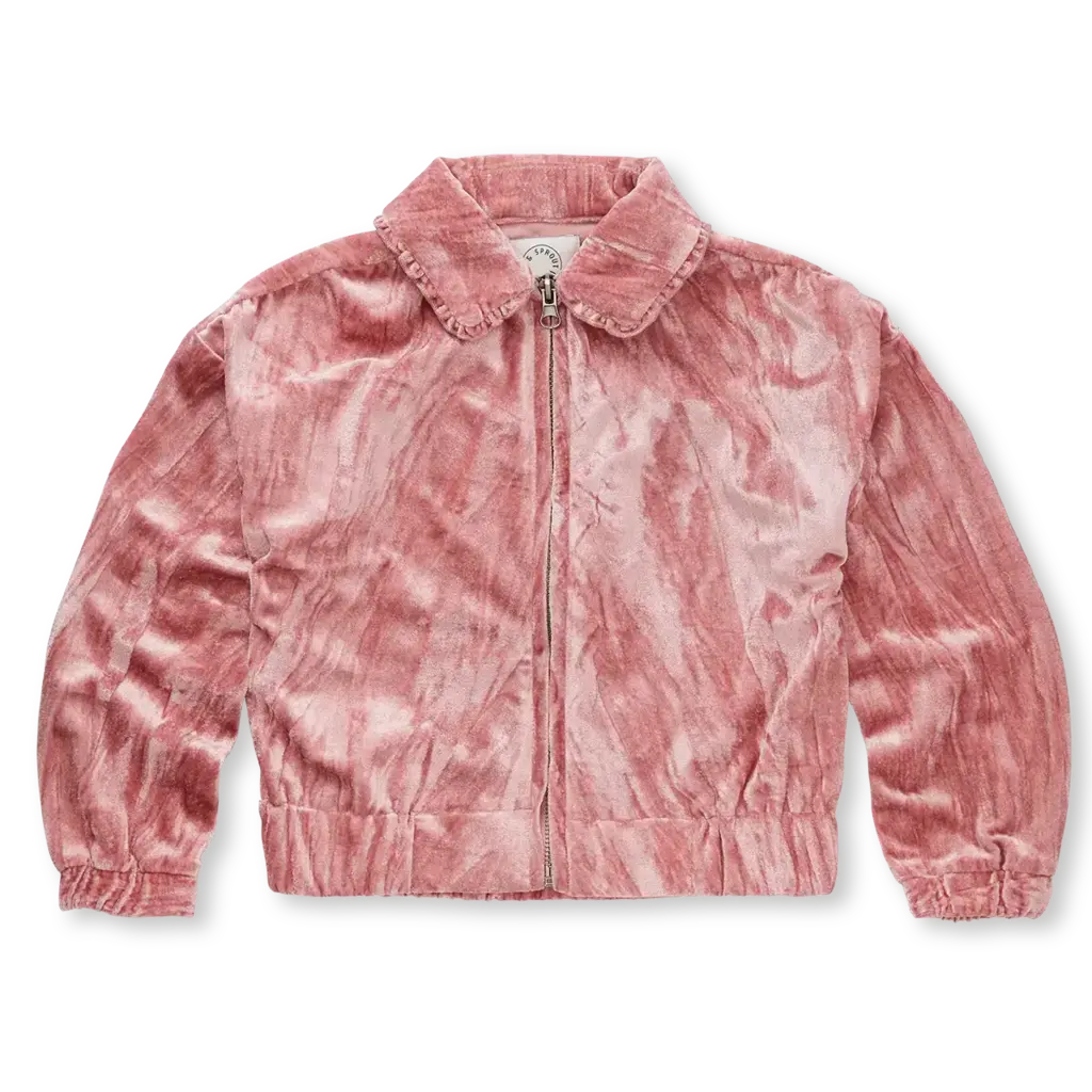 Girls velvet jacket  W25-1973 Peach parfait