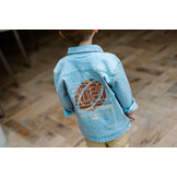 Denim Shirt Backprint 920201 7460 Denim