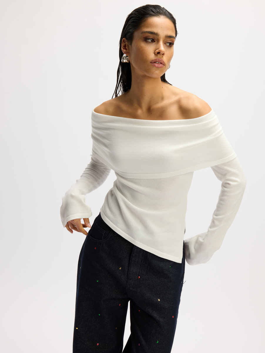 off shoulder top STEFANIA (R2509817755) white