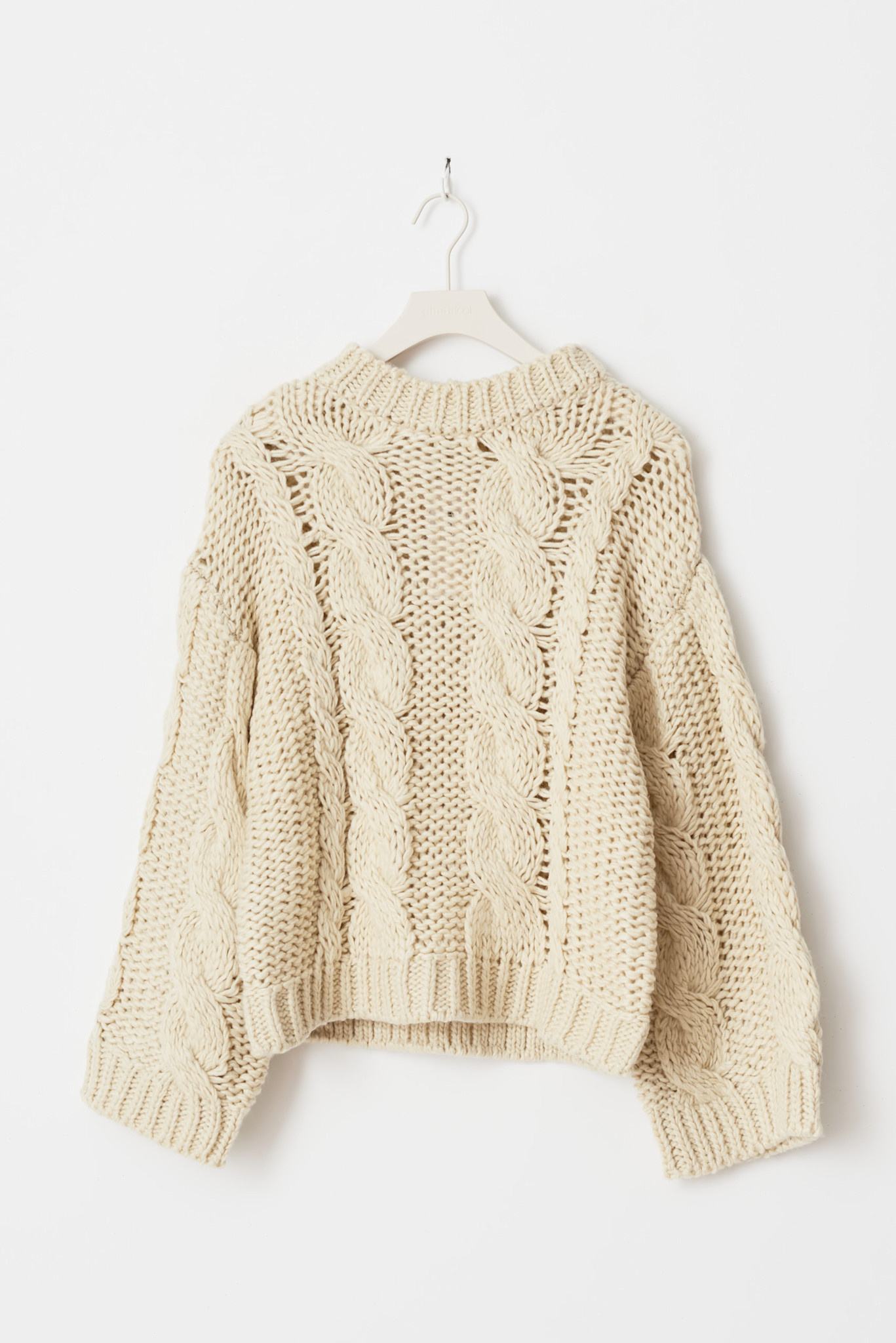 Knitted cable sweater 25260 Almond milk (7059)