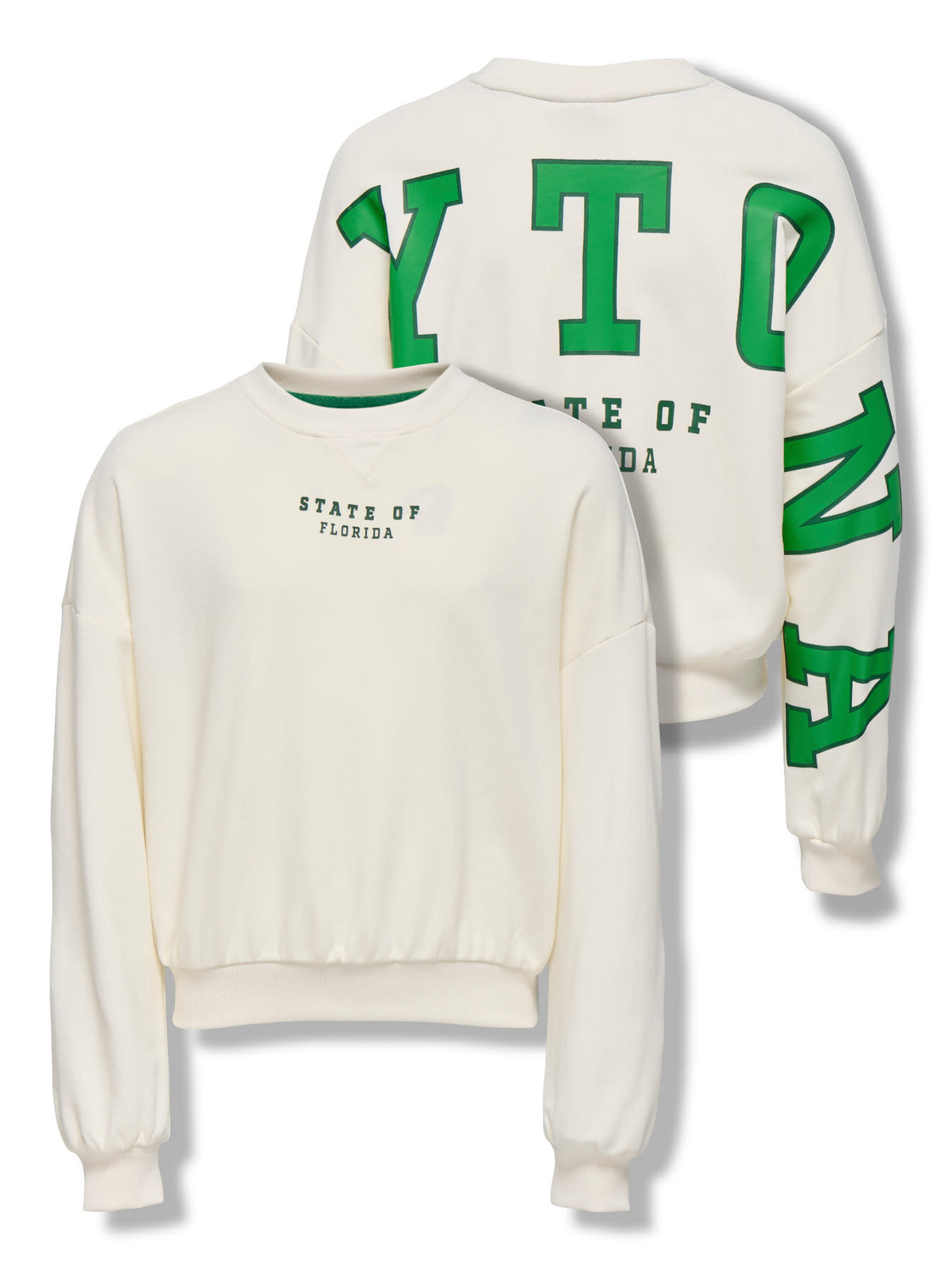 KOGSALLY OVZ SWT UNB 15357834 Antique White/Green