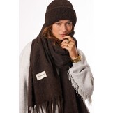 Bruin gebreide beanie MJ14357