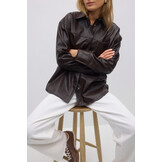 Pu shirt 25769 Brown