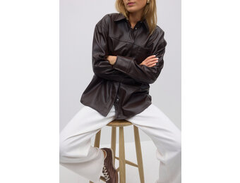 Pu shirt 25769 Brown