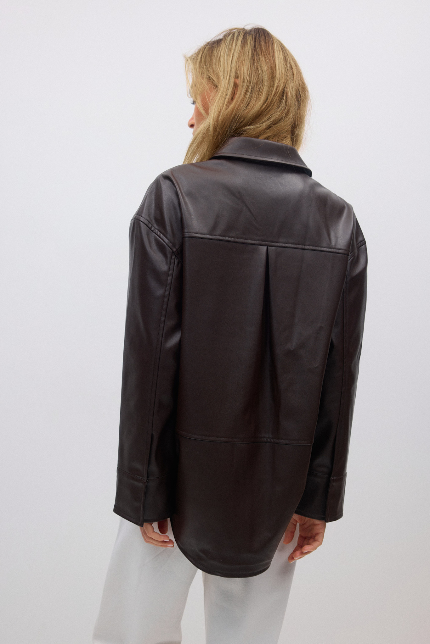 Pu shirt 25769 Brown