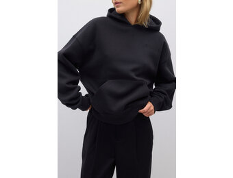 Oversized print hoodie 24946 Offblack