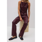 Straight pu trousers 25708 Burgundy (4670)