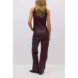 Straight pu trousers 25708 Burgundy (4670)