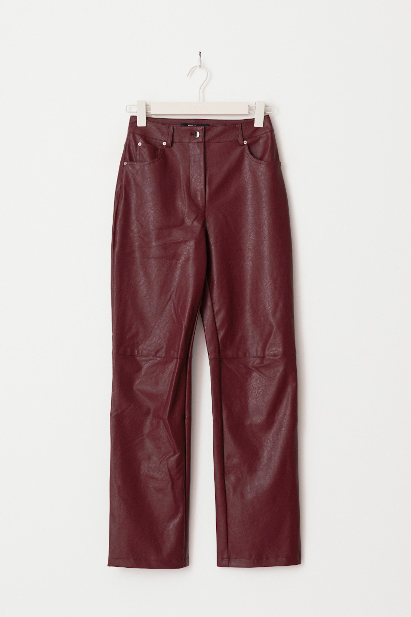 Straight pu trousers 25708 Burgundy (4670)