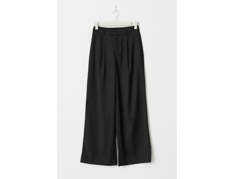 High waist wide trousers 25712 Black