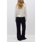 High waist wide trousers 25712 Black