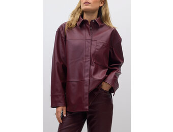 Pu shirt 25769 Burgundy (4670)