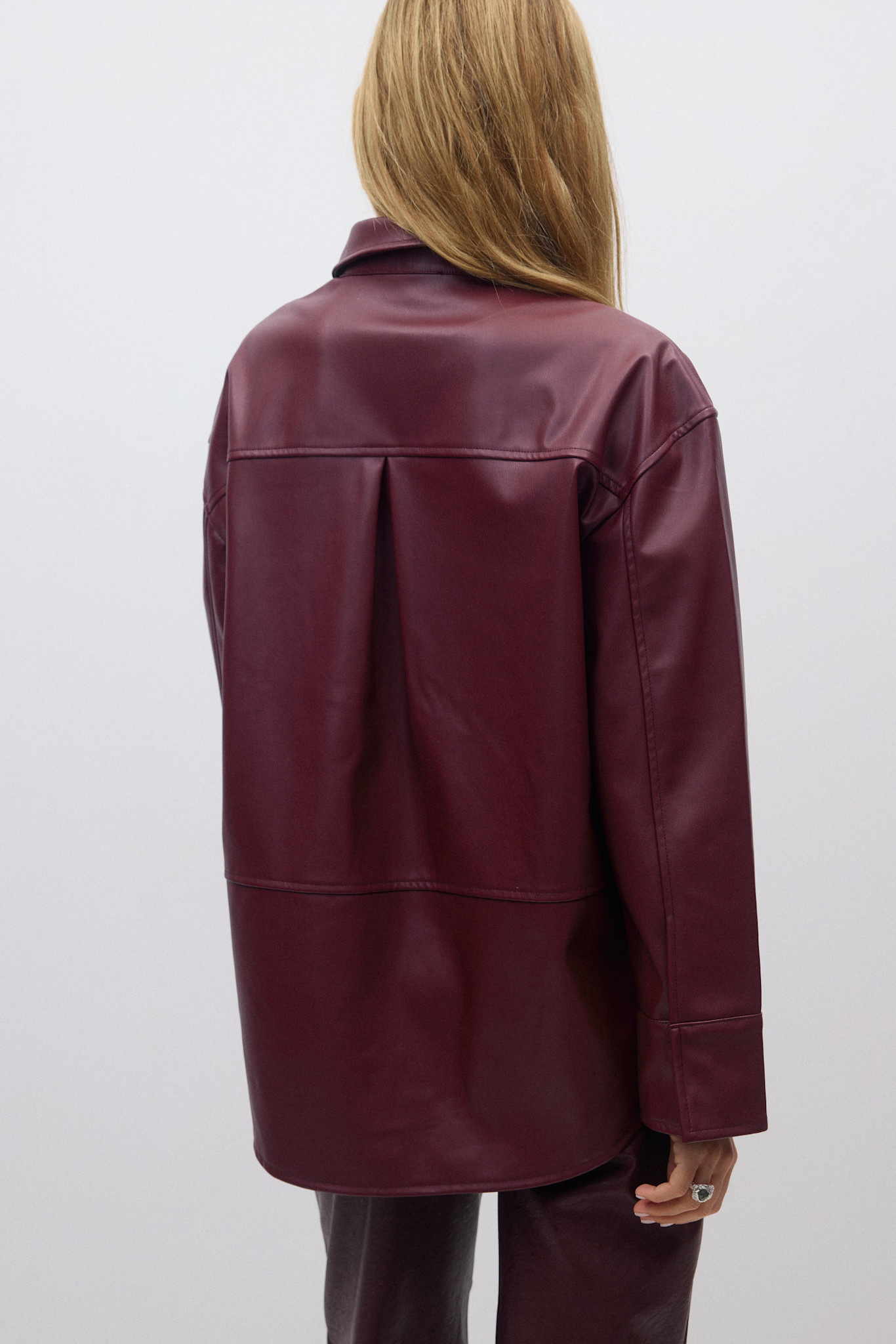 Pu shirt 25769 Burgundy (4670)