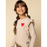 sweater with ruffles 2532-7307-032 soft sand
