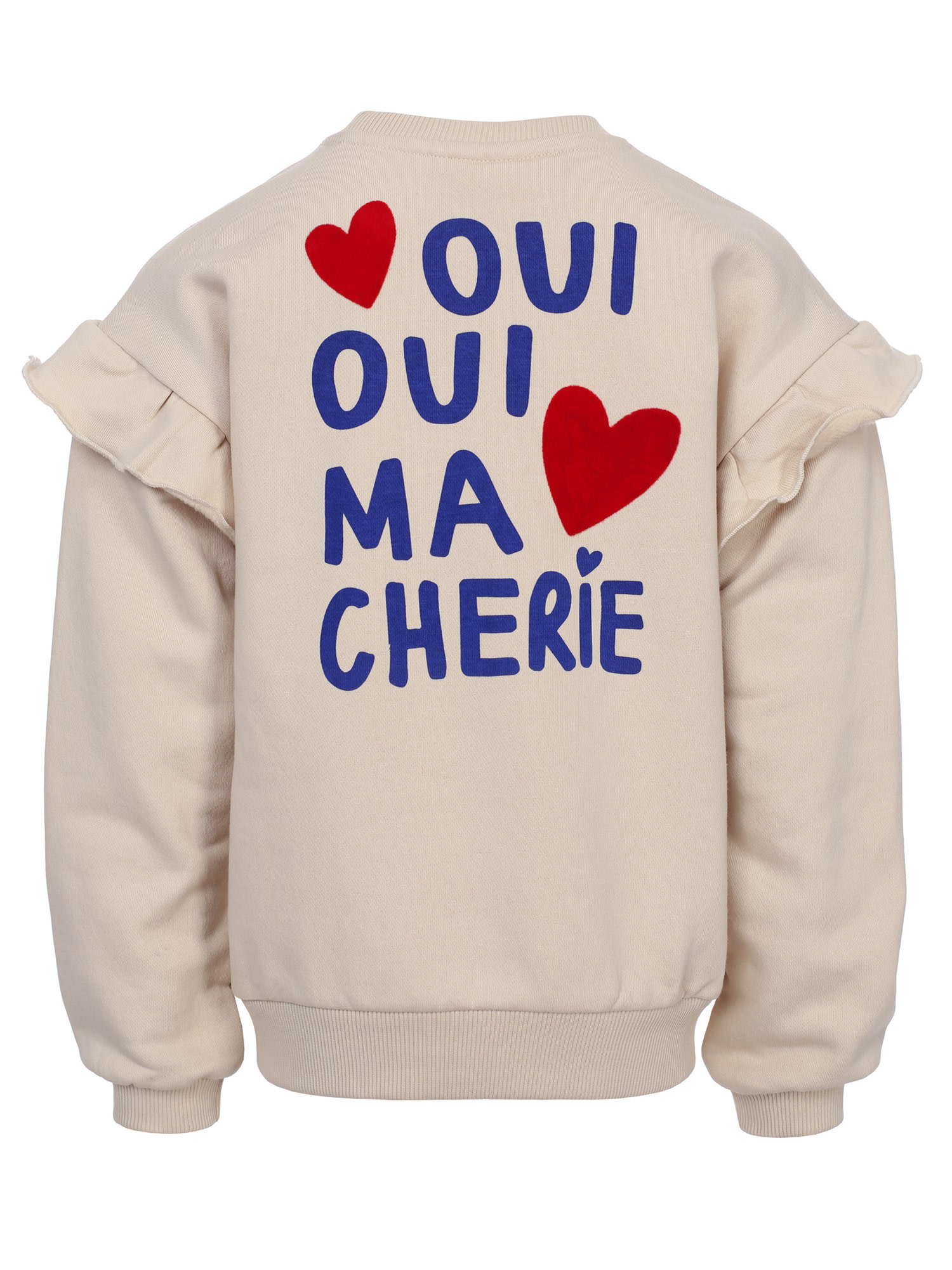 sweater with ruffles 2532-7307-032 soft sand