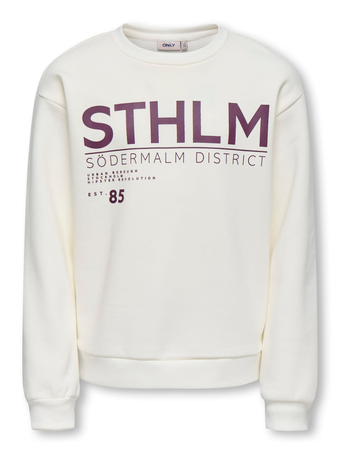 KOGZENJA BOXY L/S PRINTED SWT 15358097 Egret Sthlm