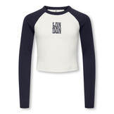 KOGBINA LIFE L/S O-NECK CONTRAST TOP JRS 15360859 Night Sky London/Cloud Dancer Body