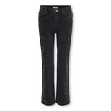 KOGJUICY HW RHINESTONE WIDE LEG DNM 15359782 Washed Black RHINESTONES