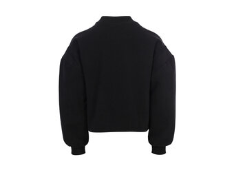 sweater with ruffle 2533-7372-093 Pebble black