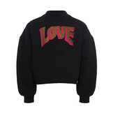 sweater with ruffle 2533-7372-093 Pebble black