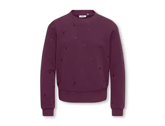 KOGATIKA L/S O-NECK EMB HEART SWT 15364584 Mauve Wine EMB hearts/Mauve Wine