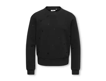 KOGATIKA L/S O-NECK EMB HEART SWT 15364584 Black EMB Hearts/ Black