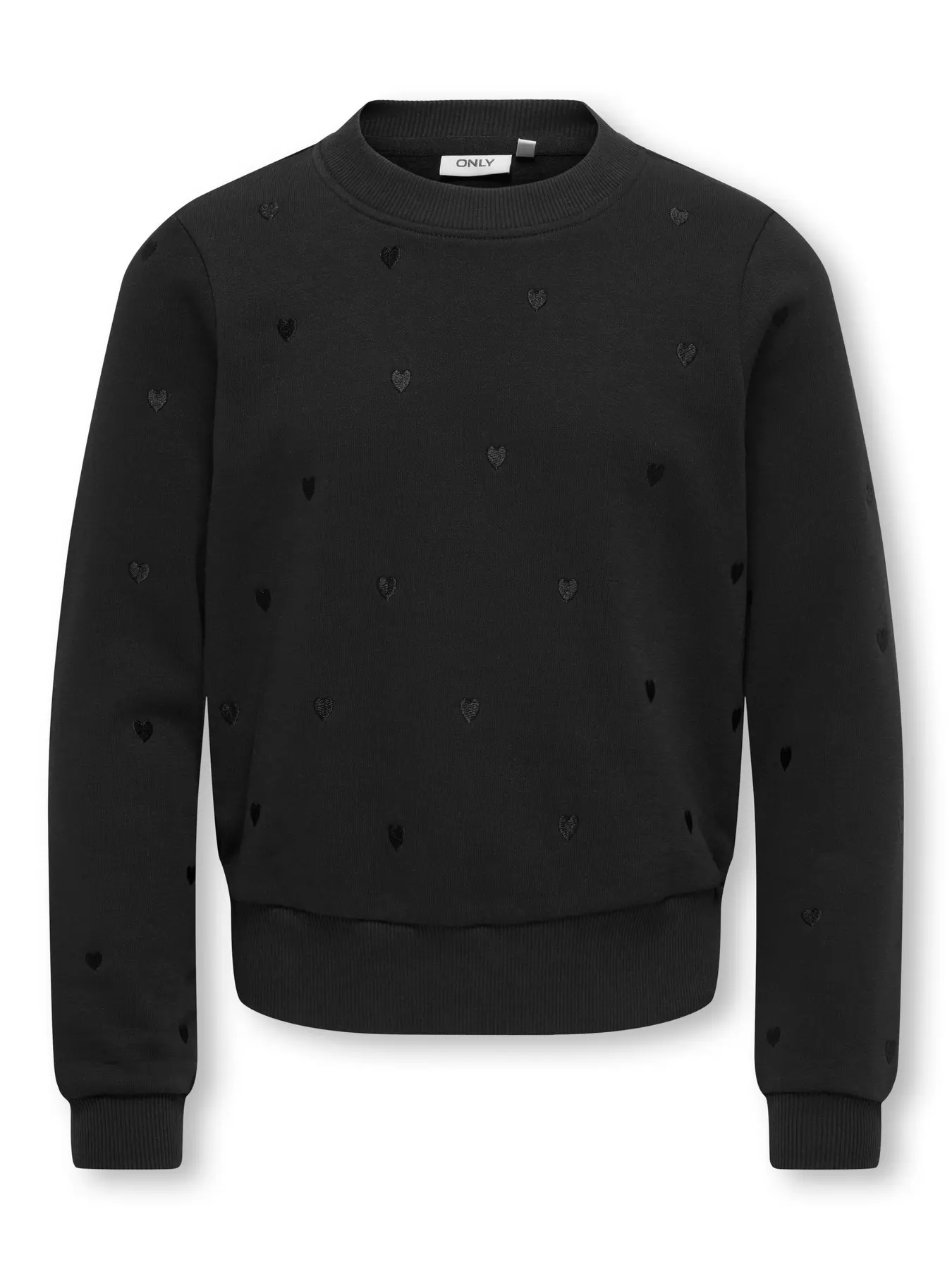 KOGATIKA L/S O-NECK EMB HEART SWT 15364584 Black EMB Hearts/ Black