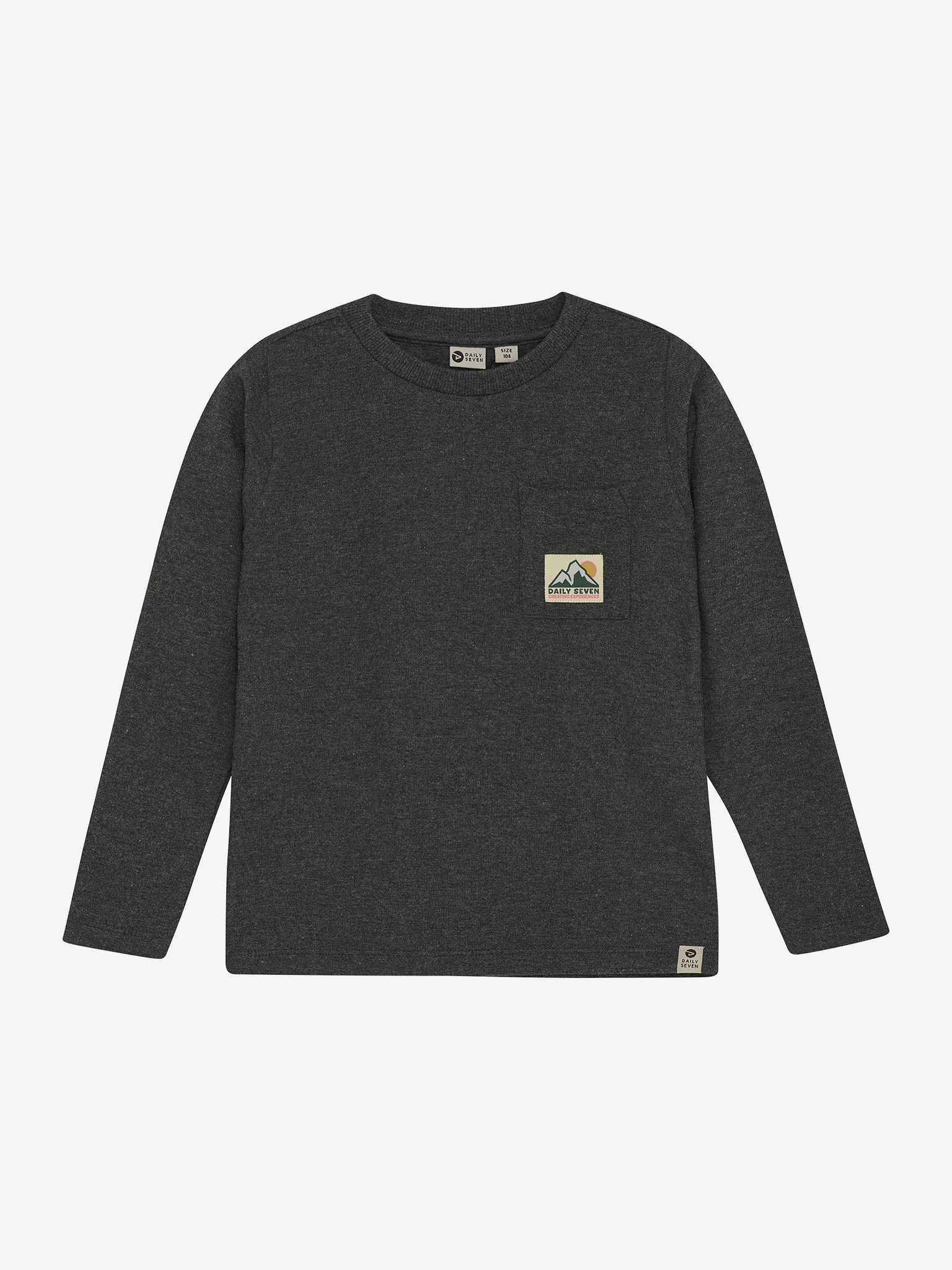 T-shirt Longsleeve Pocket 920255 1320 Dark Grey Melange