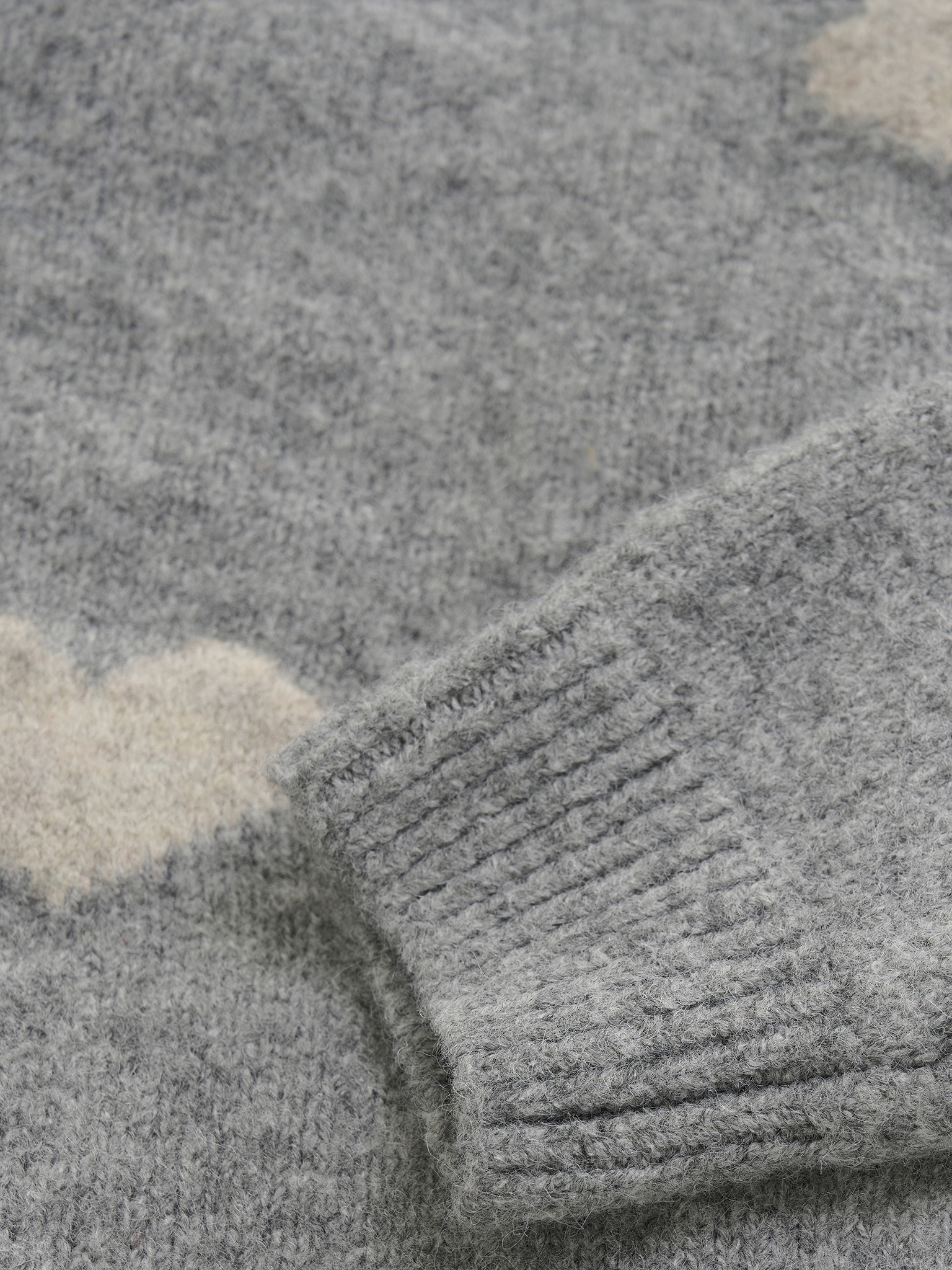 Knitted Sweater Heart 930278 1220 Medium Grey Melange