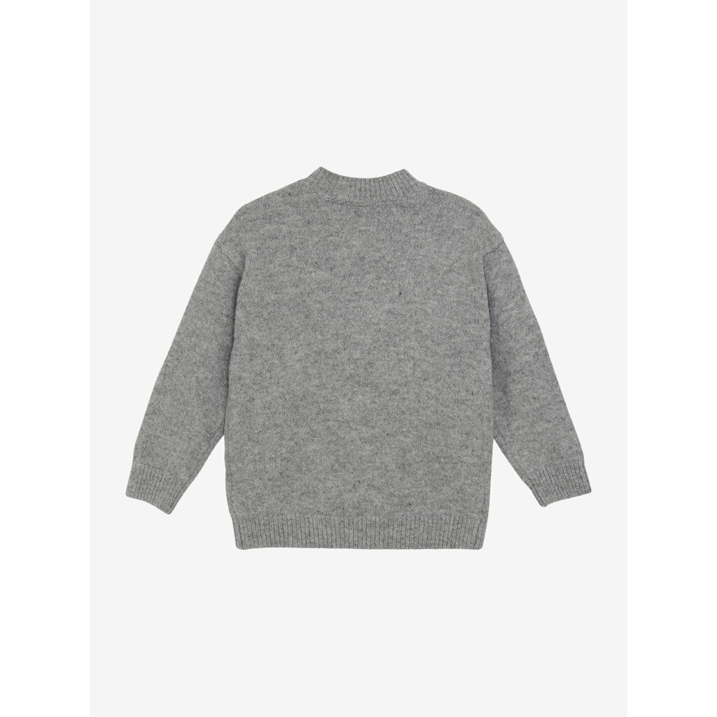 Knitted Sweater Heart 930278 1220 Medium Grey Melange