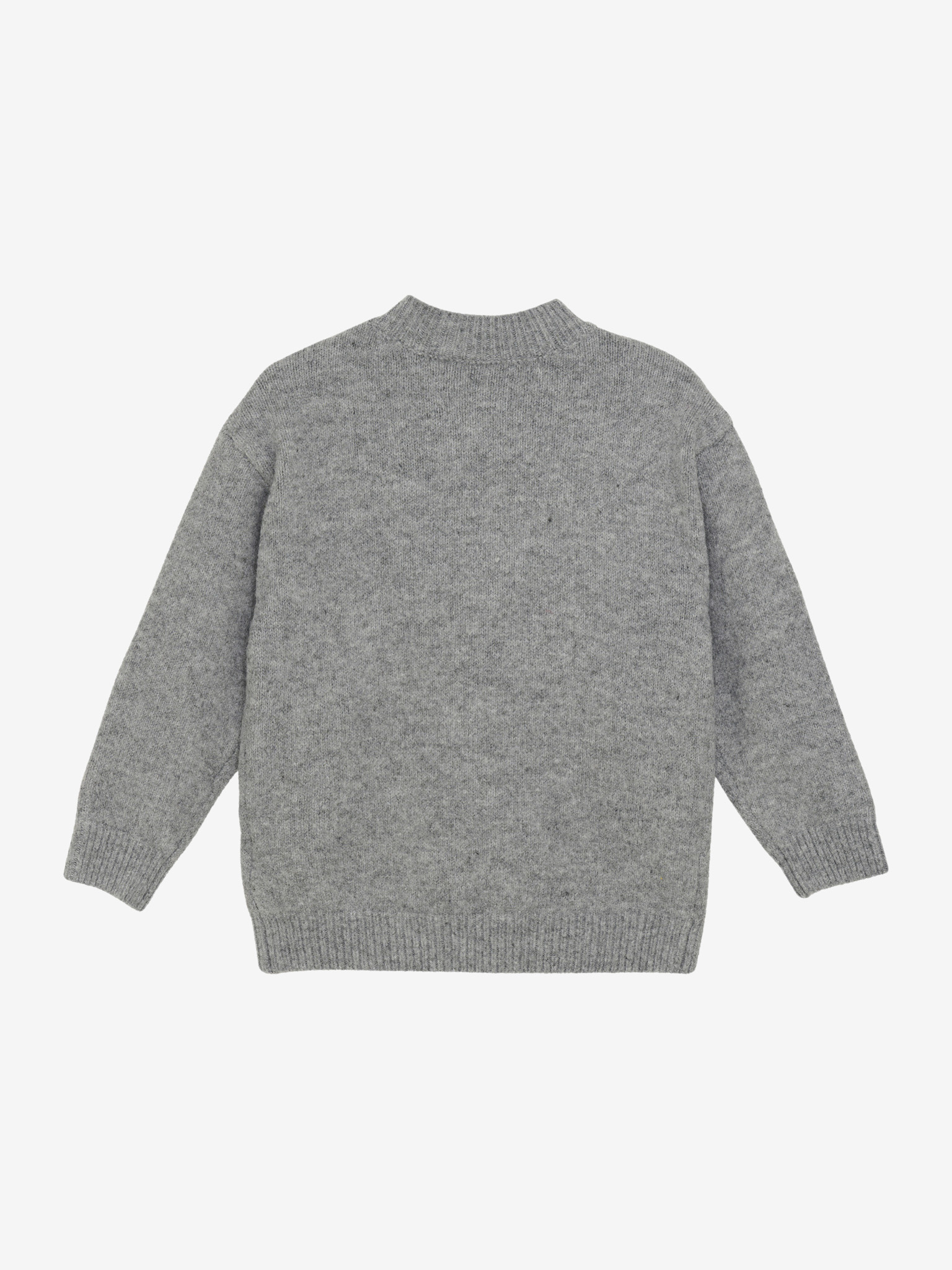 Knitted Sweater Heart 930278 1220 Medium Grey Melange