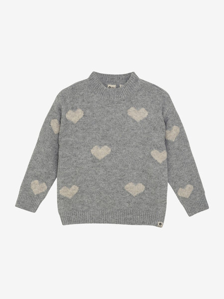 Daily7 Knitted Sweater Heart 930278 1220 Medium Grey Melange