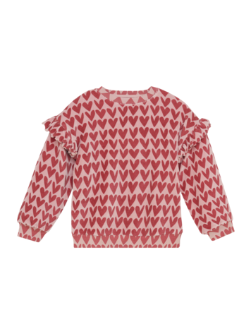 Sweater Heart Print 930285 5013 Pale Mauve