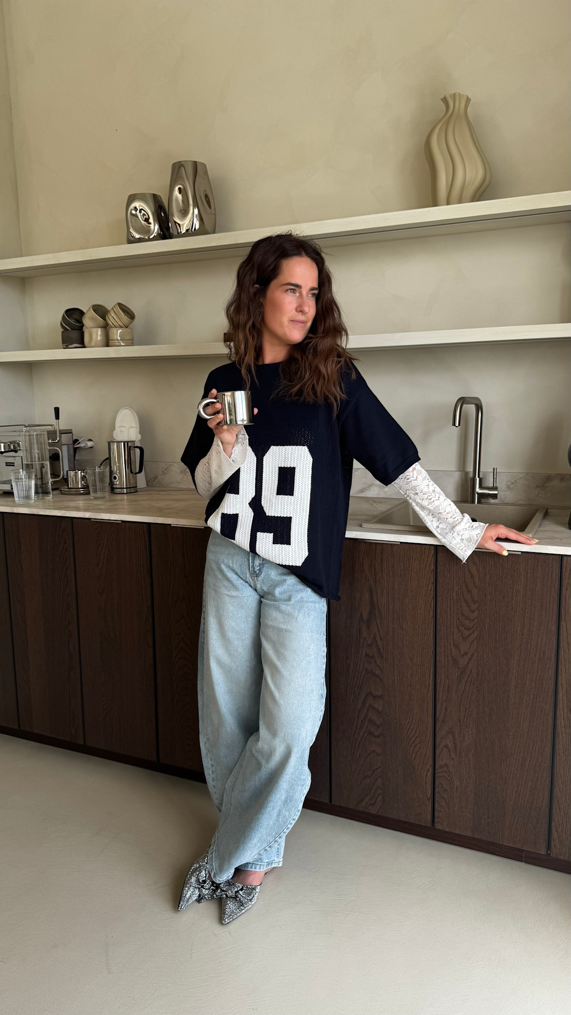 Barrel fit jeans stretch // bleached blue