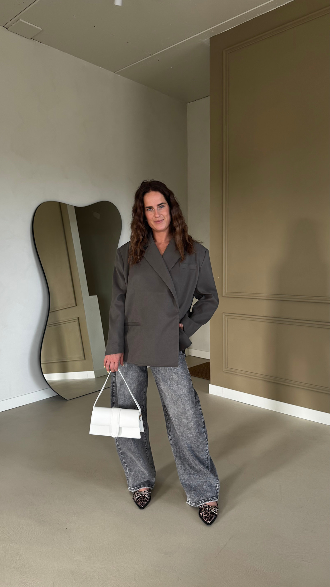 Barrel fit jeans stretch // grey