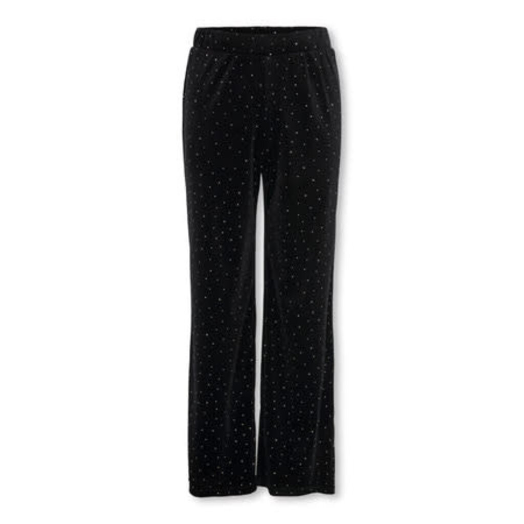 KIDS ONLY KOGVELLA VELVET WIDE PANT JRS 15362601 Black Studs