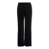 KOGVELLA VELVET WIDE PANT JRS 15362601 Black Studs