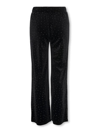 KOGVELLA VELVET WIDE PANT JRS 15362601 Black Studs