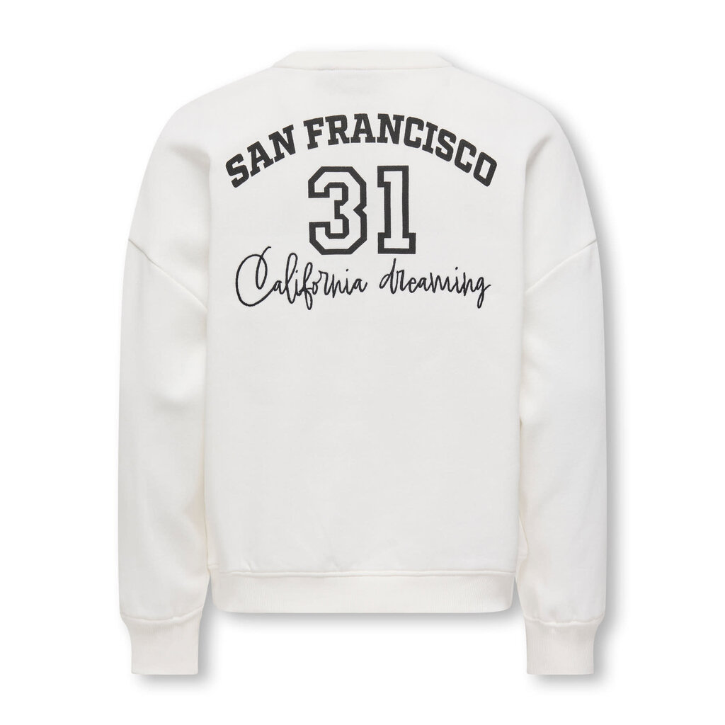 KIDS ONLY KOGBILA L/S OVZ PRINT O-NECK SWT 15357903 Egret Sport