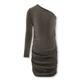 KOGQUEEN ONESHOULD GLITTER DRESS BF JRS 15331442 Black Lurex Light Gold/Silver/Wide Stripe