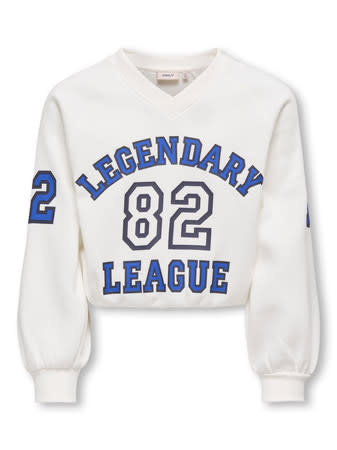 KOGCOLETTA L/S V-NECK PRINT SWT 15362087 Cloud Dancer Legendary