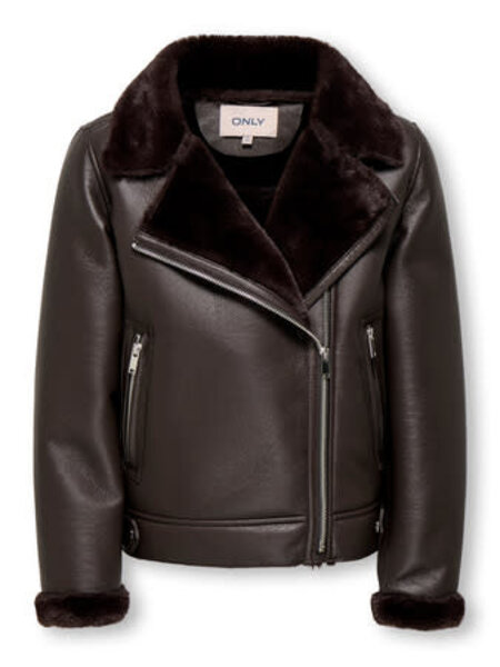KIDS ONLY KOGSTARRY BONDED TEDDY JACKET OTW 15360681 Black Coffee