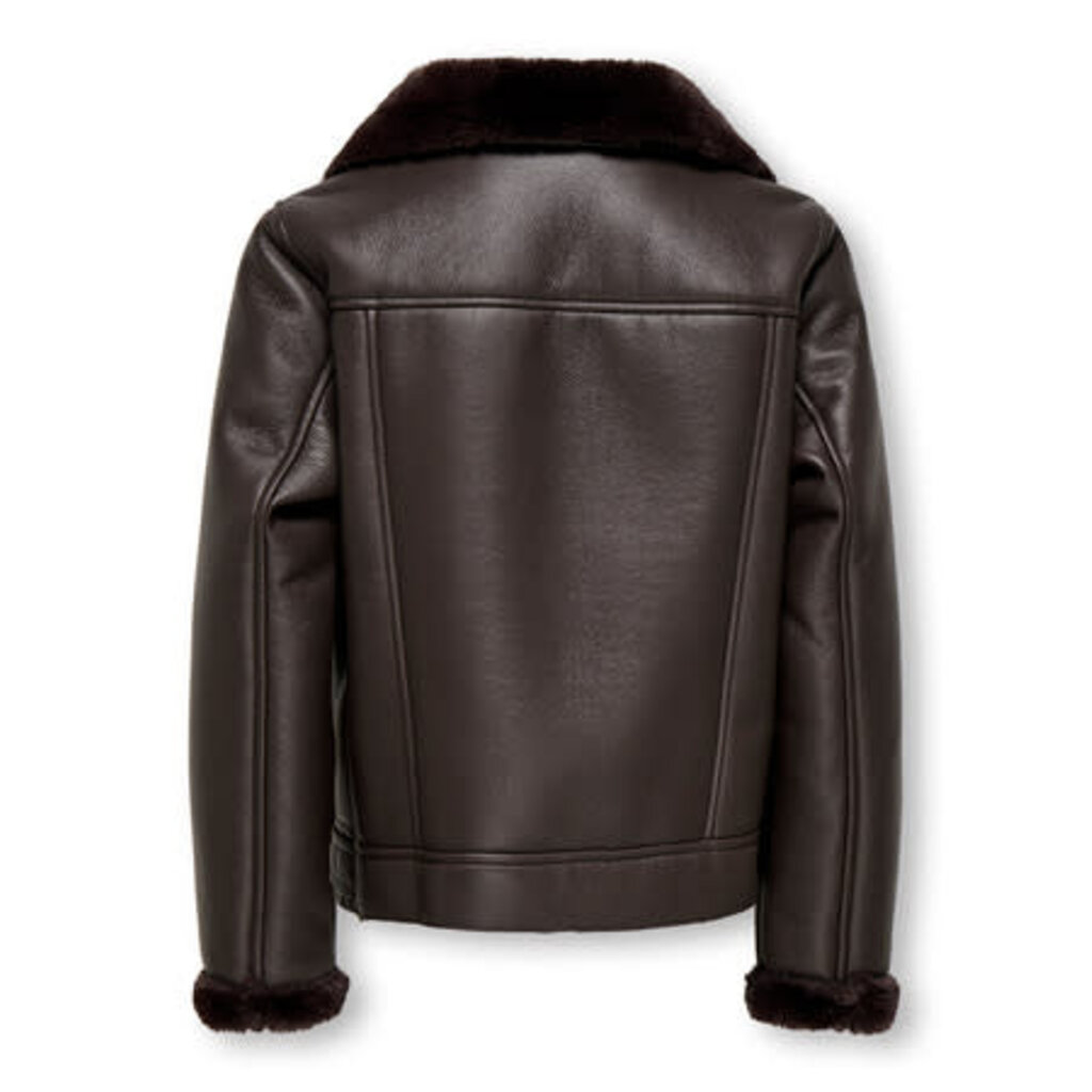 KIDS ONLY KOGSTARRY BONDED TEDDY JACKET OTW 15360681 Black Coffee