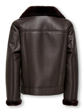 KOGSTARRY BONDED TEDDY JACKET OTW 15360681 Black Coffee