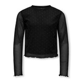 KOGJADA L/S RHINESTONE MESH TOP JRS 15361699 Black Silver Rhinestones
