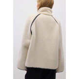 Pu binding teddy jacket 23365 Offwhite